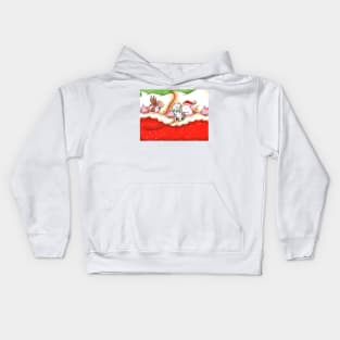 Snuggled in for Xmas Eve Kids Hoodie